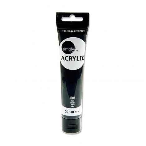 Farba akrylowa Daler-Rowney 75ml, Czarna/Black